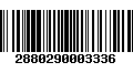 Código de Barras 2880290003336