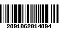 Código de Barras 2891062014894