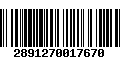 Código de Barras 2891270017670