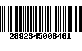 Código de Barras 2892345008401