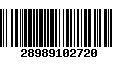 Código de Barras 28989102720