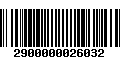 Código de Barras 2900000026032