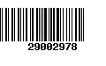 Código de Barras 29002978