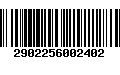 Código de Barras 2902256002402