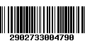 Código de Barras 2902733004790