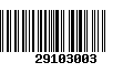 Código de Barras 29103003