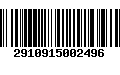 Código de Barras 2910915002496