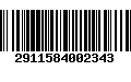 Código de Barras 2911584002343