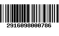 Código de Barras 2916098000786