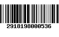 Código de Barras 2918198000536