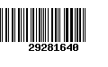 Código de Barras 29281640