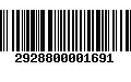 Código de Barras 2928800001691