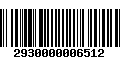 Código de Barras 2930000006512