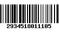 Código de Barras 2934518011105