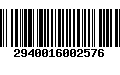 Código de Barras 2940016002576