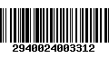 Código de Barras 2940024003312