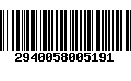 Código de Barras 2940058005191