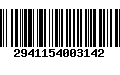 Código de Barras 2941154003142