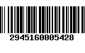 Código de Barras 2945160005428