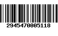 Código de Barras 2945470005118