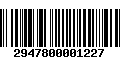 Código de Barras 2947800001227