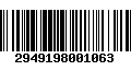 Código de Barras 2949198001063