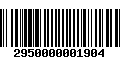 Código de Barras 2950000001904