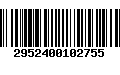 Código de Barras 2952400102755