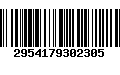 Código de Barras 2954179302305