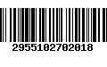 Código de Barras 2955102702018