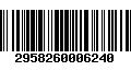 Código de Barras 2958260006240