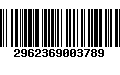 Código de Barras 2962369003789