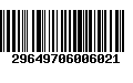 Código de Barras 29649706006021