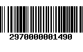 Código de Barras 2970000001490