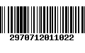 Código de Barras 2970712011022