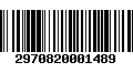 Código de Barras 2970820001489