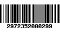 Código de Barras 2972352000299