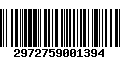 Código de Barras 2972759001394