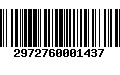 Código de Barras 2972760001437