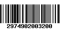 Código de Barras 2974902003200