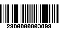 Código de Barras 2980000003899