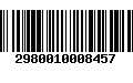 Código de Barras 2980010008457