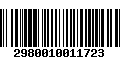 Código de Barras 2980010011723