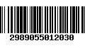 Código de Barras 2989055012030