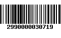 Código de Barras 2990000030719