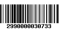 Código de Barras 2990000030733