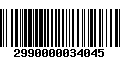 Código de Barras 2990000034045