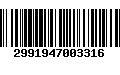 Código de Barras 2991947003316