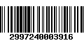 Código de Barras 2997240003916