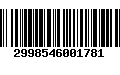 Código de Barras 2998546001781